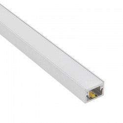 KIT - Perfil aluminio GROOR para tiras LED, 1 metro
