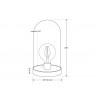 Fanal decorativo LED BELL JAR 220, 8W, regulable