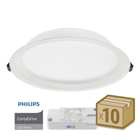 Pack 10 x Downlight BOL, 44W, Certadrive, CCT ajustable, CRI>90, UGR17, 3000-4000-6000K