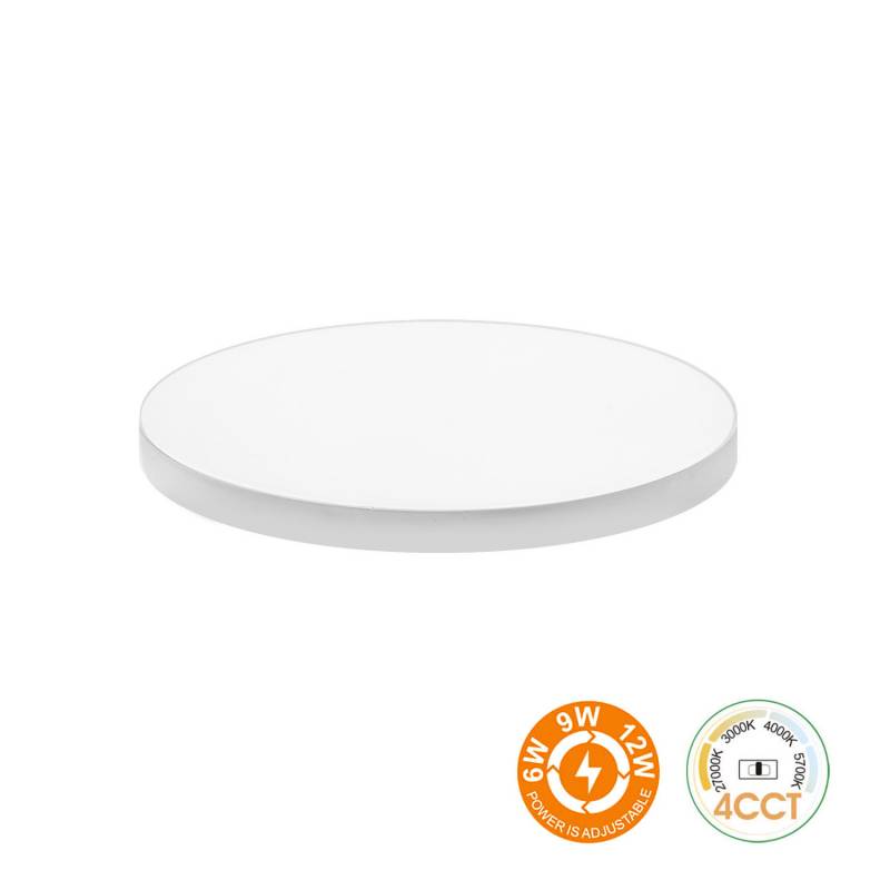 Downlight Led LUCERNA Frameless 6-9-12W, 4CCT, Ajustable 50-100mm, CRI92, 3000-4000-6000K