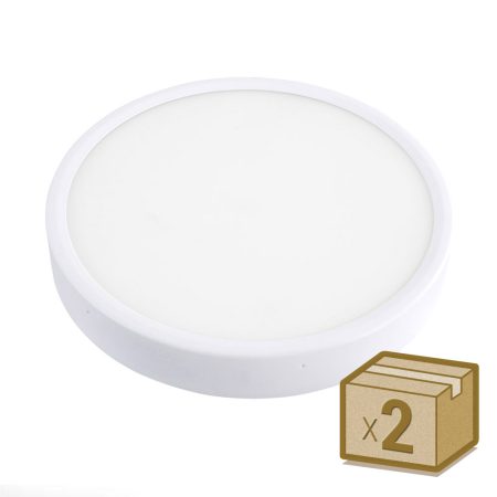 Pack 2 x Plafón Led FROSVIK 18W superficie, Blanco cálido