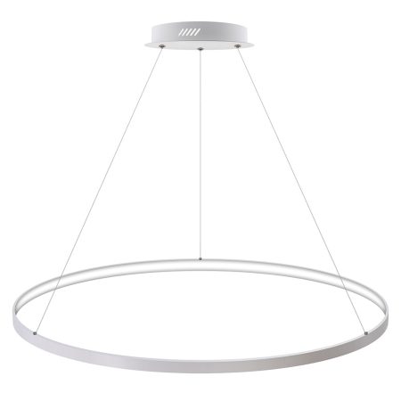 Luminaria superficie o suspendida CYCLE IN, 120W, blanco, Ø100cm, Blanco cálido
