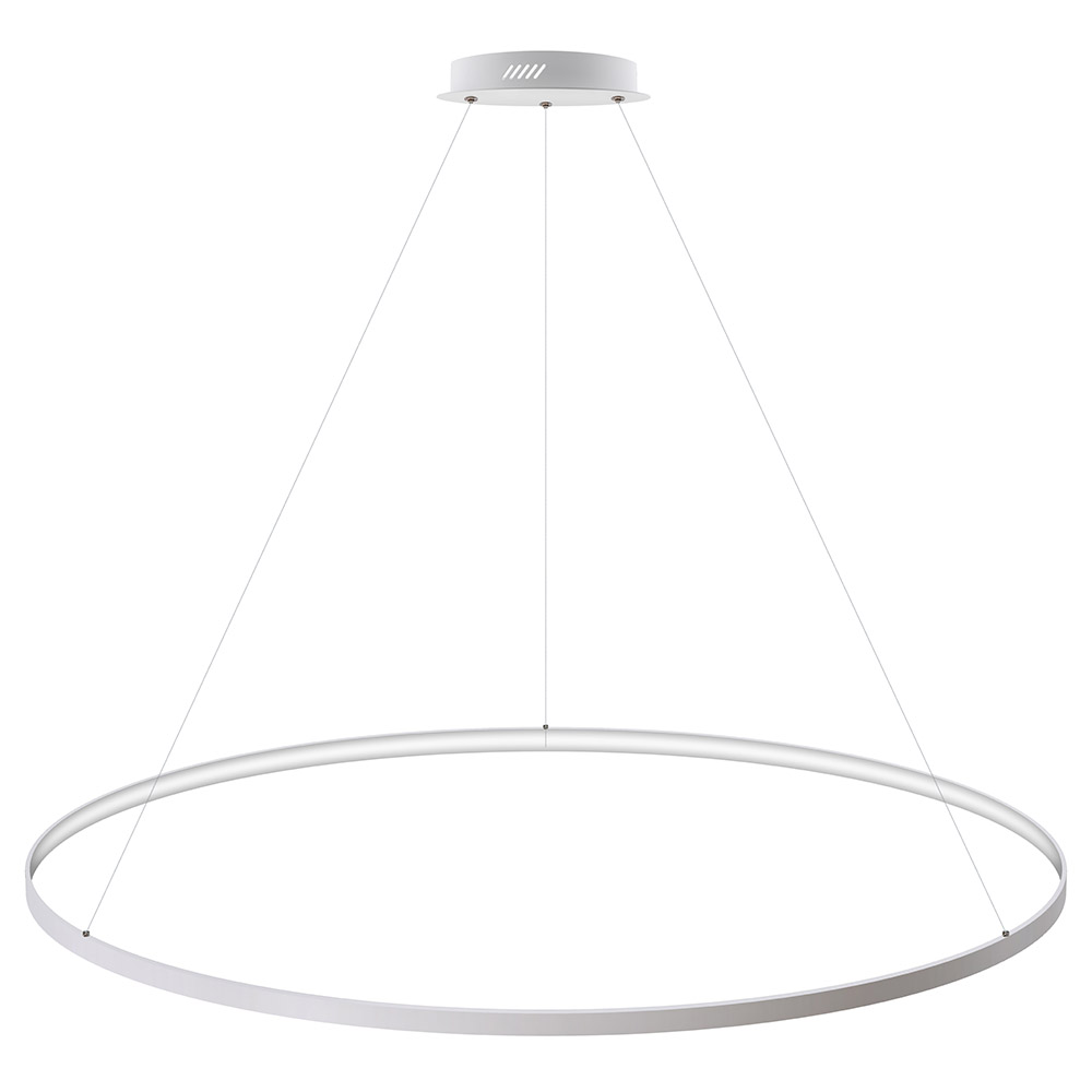 Luminaria superficie o suspendida CYCLE IN, 160W, blanco, Ø140cm, Blanco neutro