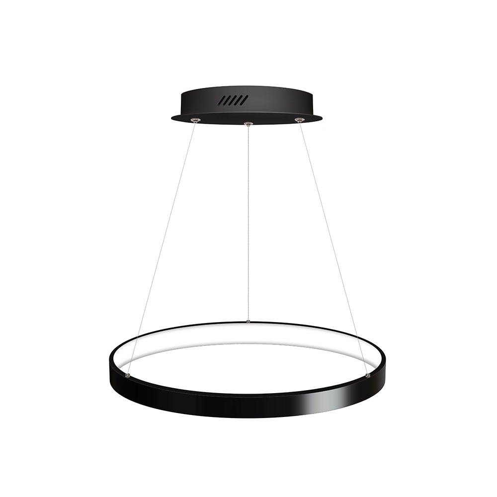Luminaria superficie o suspendida CYCLE IN, 45W, antracita, Ø40cm, Blanco cálido