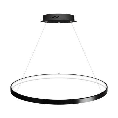 Luminaria superficie o suspendida CYCLE IN, 80W, antracita, Ø70cm, Blanco cálido