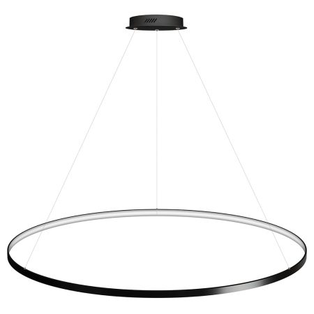 Luminaria superficie o suspendida CYCLE IN, 160W, antracita, Ø140cm, Blanco cálido