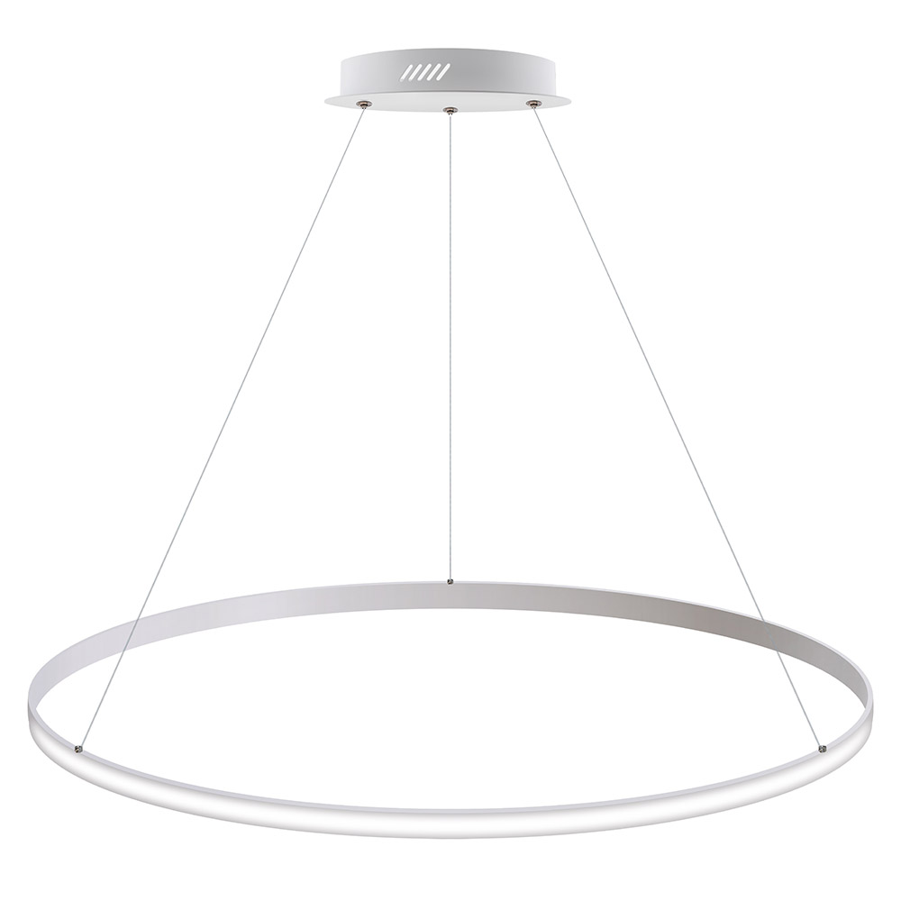 Luminaria superficie o suspendida CYCLE OUT, 95W, blanco, Ø100cm, Blanco frío