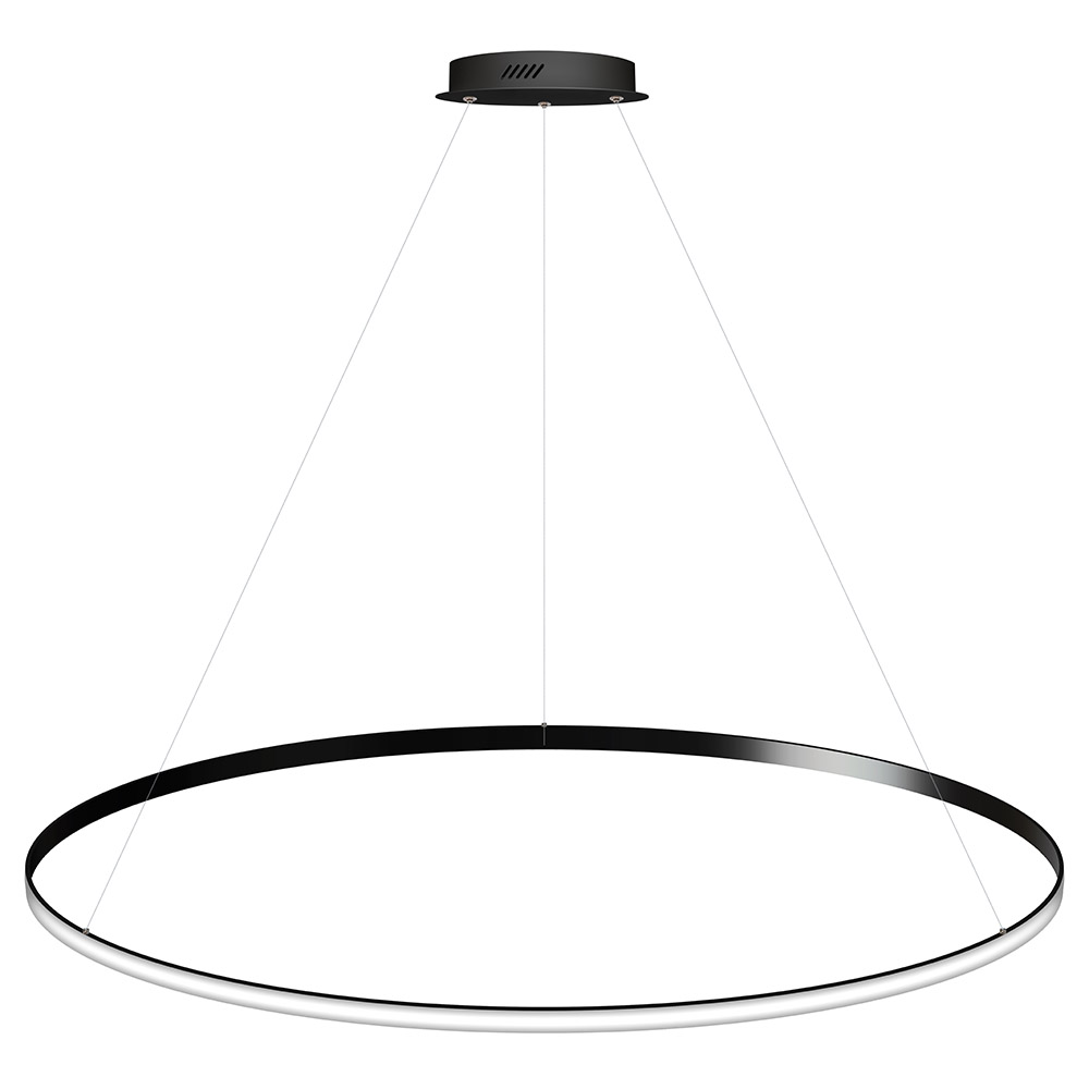 Luminaria superficie o suspendida CYCLE OUT, 130W, antracita, Ø140cm, Blanco cálido