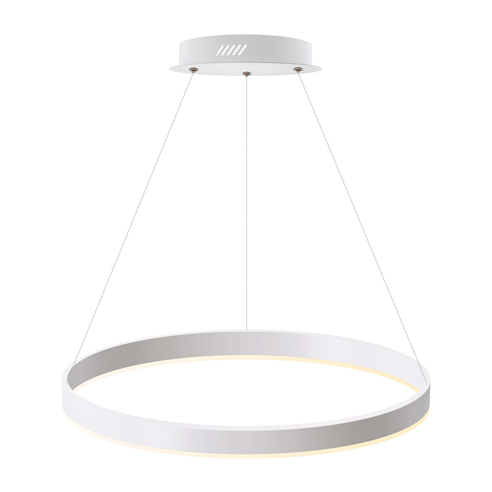 Luminaria superficie o suspendida RING 37W, Ø600mm, Blanco cálido