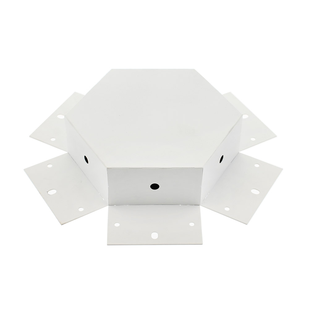 Unión exagonal 60° blanca para luminaria lineal MOD