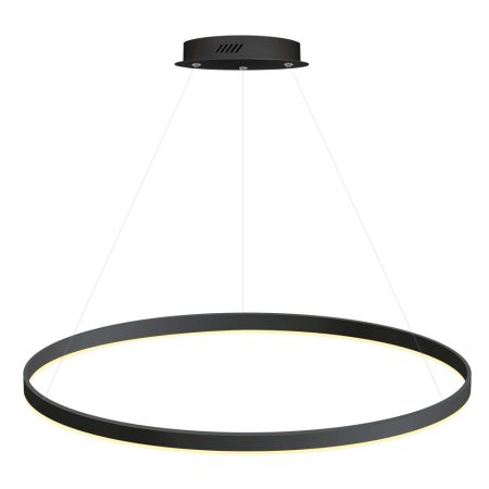 Luminaria superficie o suspendida RING 56W, Ø900mm, negro, Blanco cálido