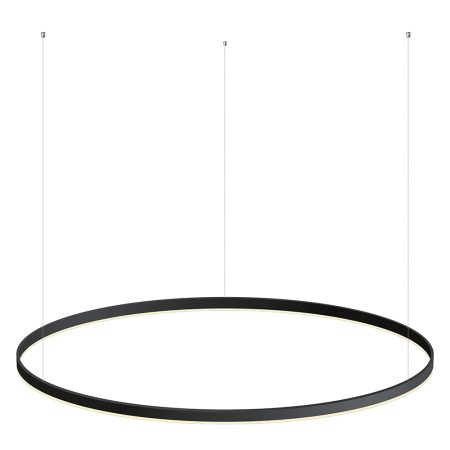 Luminaria superficie o suspendida RING 75W, Ø1200mm, negro, Blanco cálido