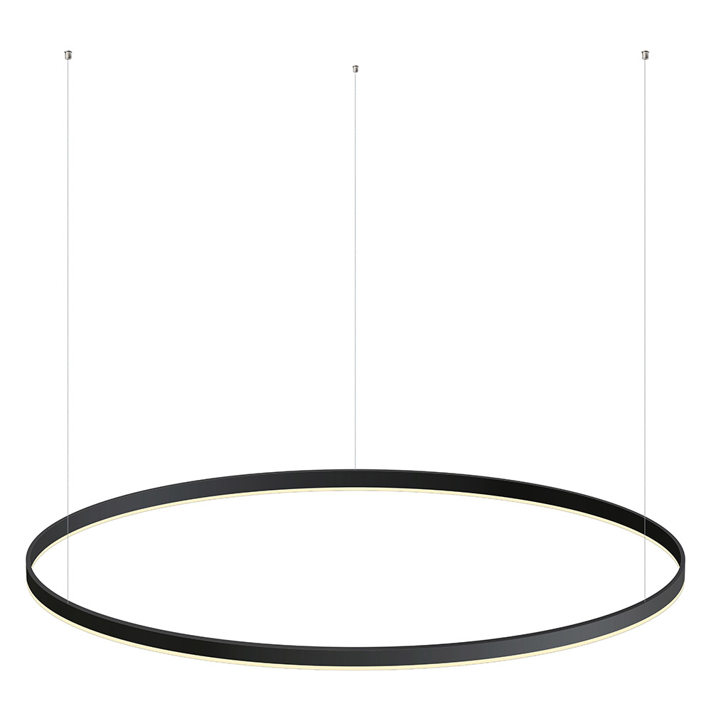Luminaria superficie o suspendida RING 75W, Ø1200mm, negro, Blanco frío