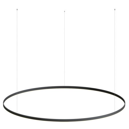 Luminaria superficie o suspendida RING 95W, Ø1500mm, negro, Blanco cálido