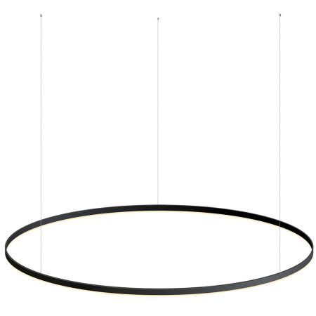 Luminaria superficie o suspendida RING 115W, Ø1800mm, negro, Blanco cálido