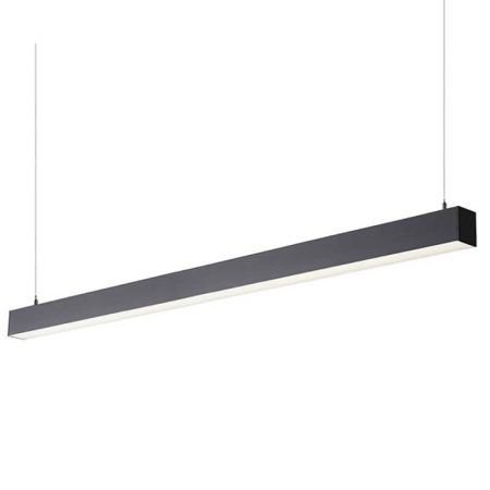 Lámpara colgante SERK LUMILED, 40W, 120cm, superficie/suspendido, negro, Blanco cálido