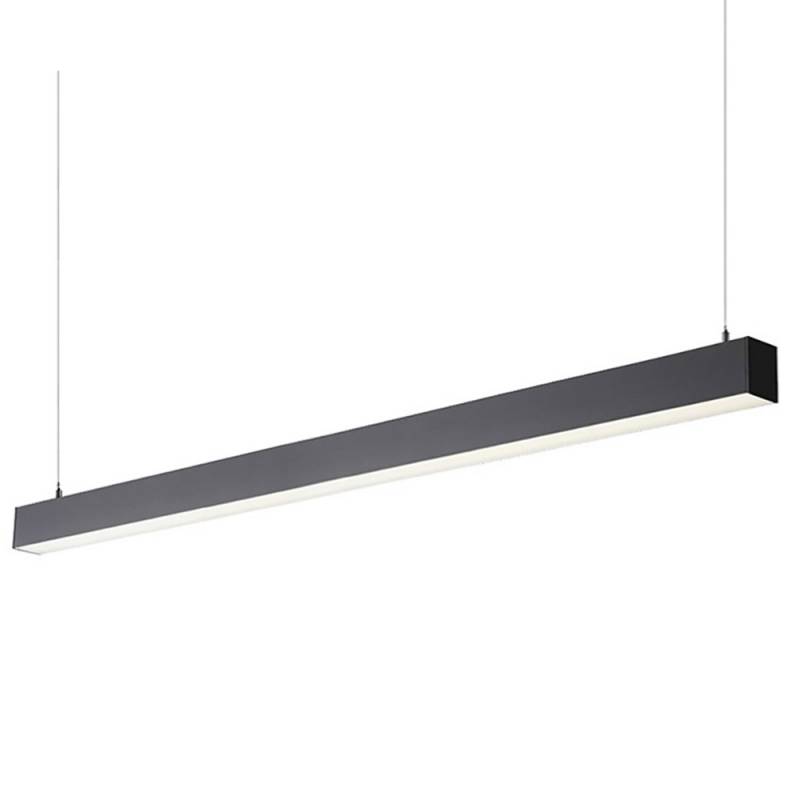 Lámpara colgante SERK LUMILED, 40W, 120cm, superficie/suspendido, negro, Blanco cálido