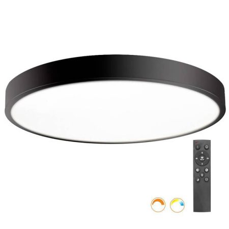 Plafón Kramfor BIG, 70W, Ø80cm, CCT, negro, Blanco dual, regulable