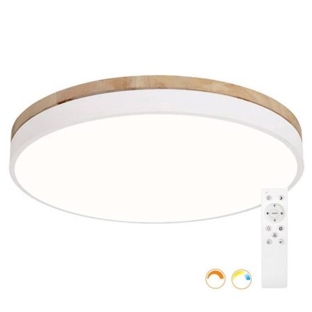 Plafón MOON, 49W, 500mm, CCT, mando+APP, Blanco dual, regulable