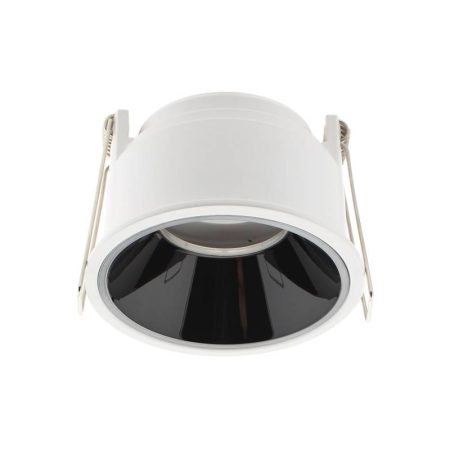 Downlight Led MOS UGR17 Round, 7W, blanco/negro cromo, Blanco cálido