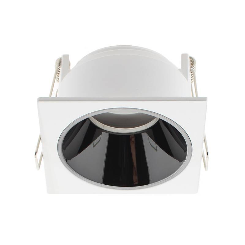 Downlight Led MOS UGR17 Square, 7W, blanco/negro cromo, Blanco neutro