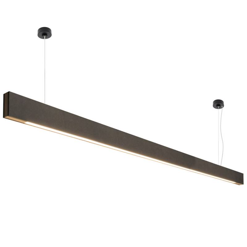 Lámpara colgante WOOD CARBON 200cm, 72W, Blanco cálido