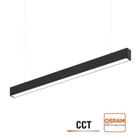 Lámpara colgante / superficie METRO, ampliable, 40W, 120cm, 3CCT, negro, 3000-4000-6000K