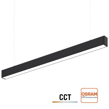 Lámpara colgante / superficie METRO, ampliable, 50W, 150cm, 3CCT, negro, 3000-4000-6000K