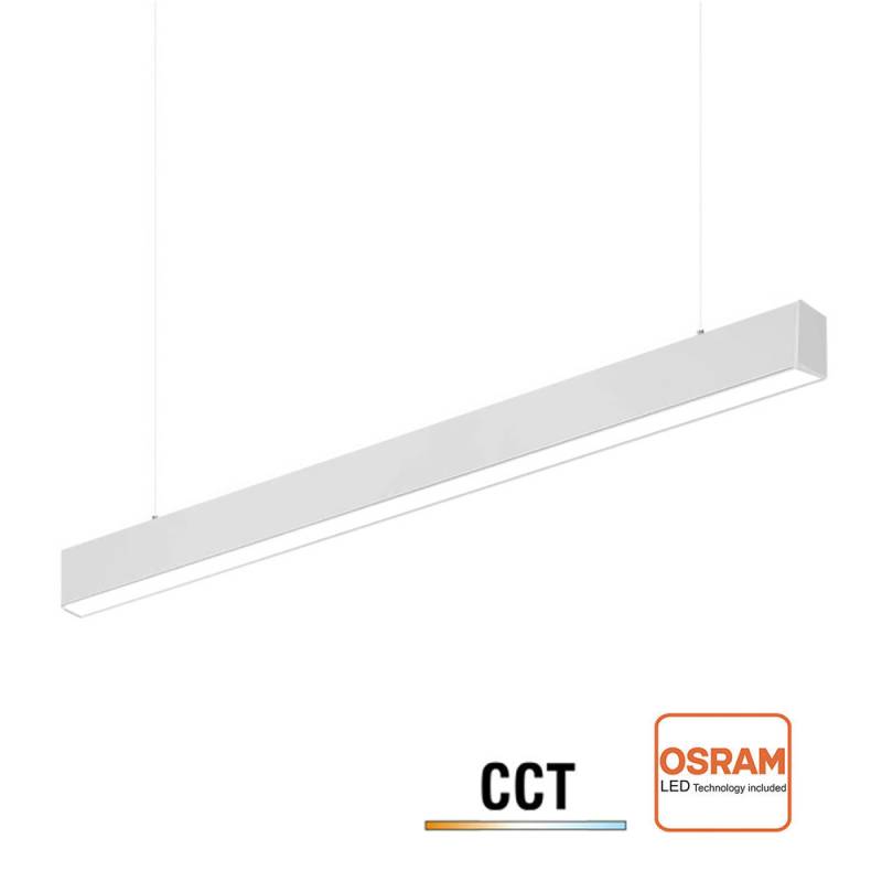 Lámpara colgante / superficie METRO, ampliable, 40W, 120cm, 3CCT, blanco, 3000-4000-6000K