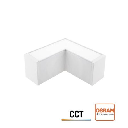 Conector angular METRO, ampliable, 9W, 90º, 3CCT, blanco, 3000-4000-6000K