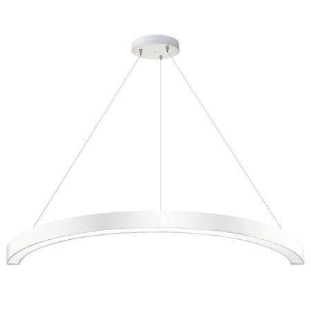 Luminaria superficie o suspendida MOON, 80W, radio 700mm, blanco, Blanco cálido