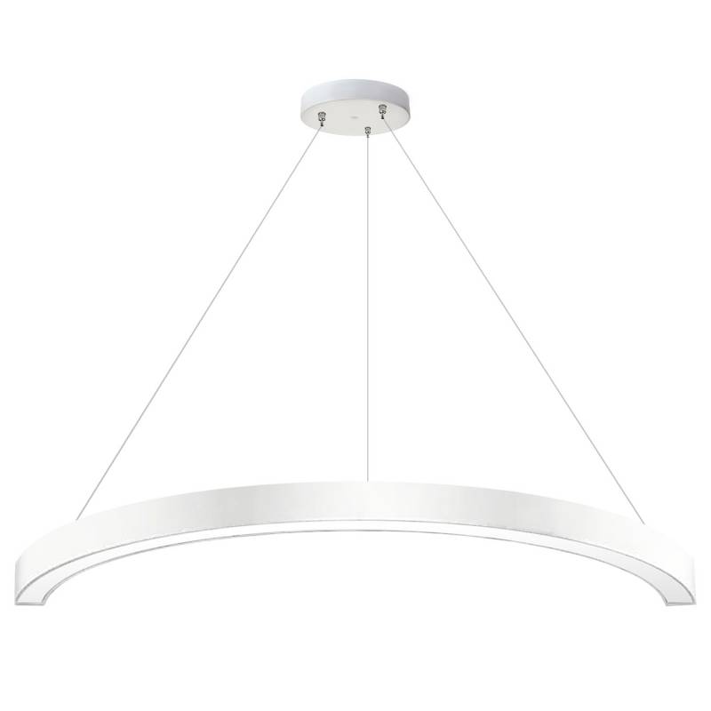 Luminaria superficie o suspendida MOON, 80W, radio 700mm, blanco, Blanco frío
