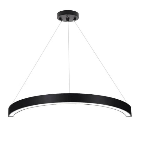 Luminaria superficie o suspendida MOON, 80W, radio 700mm, negro, Blanco cálido