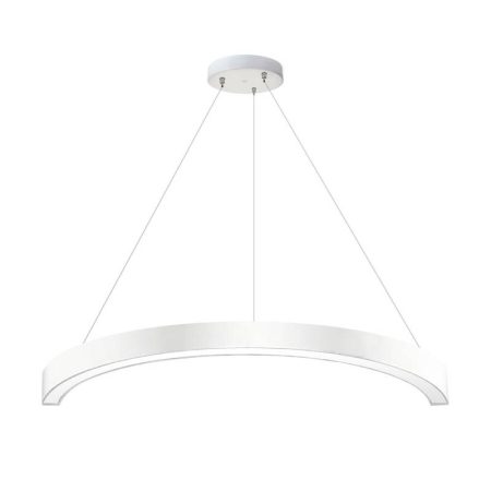 Luminaria superficie o suspendida MOON, 60W, radio 500mm, blanco, Blanco cálido