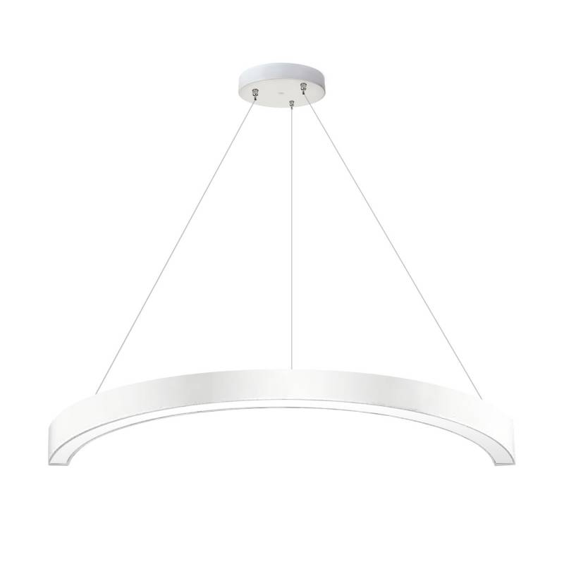 Luminaria superficie o suspendida MOON, 70W, radio 600mm, blanco, Blanco frío