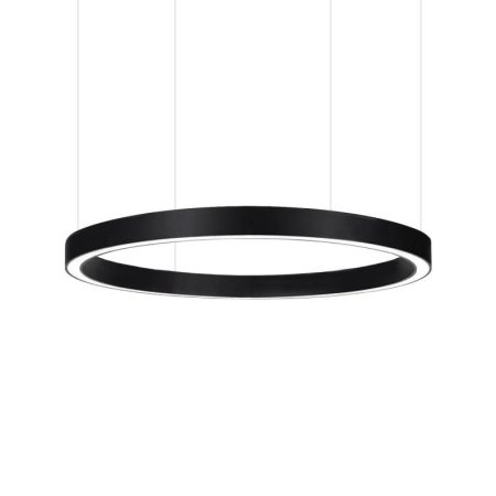 Luminaria superficie o suspendida MOON, 120W, Ø1000mm, negro, Blanco cálido