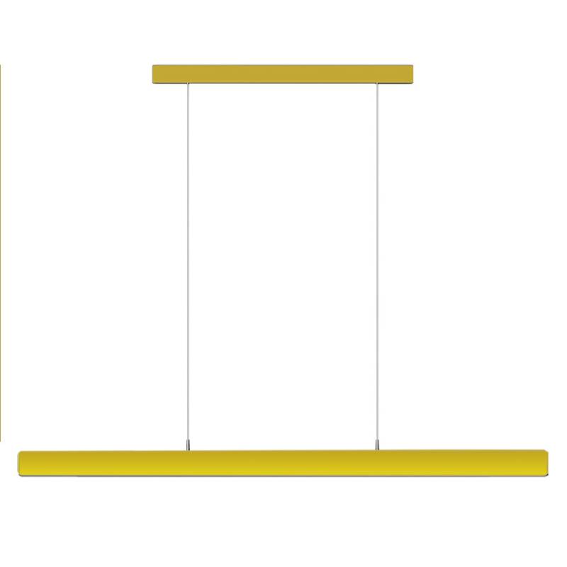 Lámpara colgante VISION, 30W, 120cm, 2 focos orientables, Sensor de mano, Regulable, golden, Blanco cálido, regulable