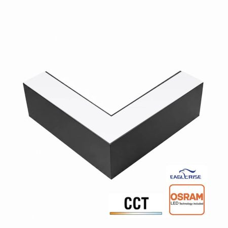 Conector L NEXO, 12W, 3CCT, negro, 3000-4000-6000K