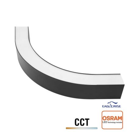 Conector NEXO, Curva de 90º D800, 24W, 3CCT, negro, 3000-4000-6000K