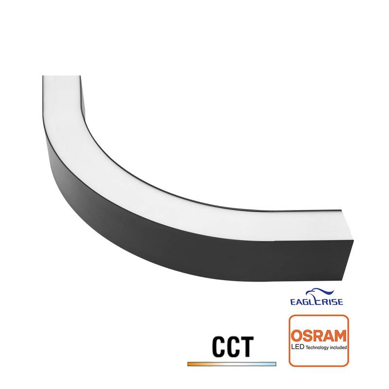 Conector NEXO, Curva de 90º D800, 24W, 3CCT, negro, 3000-4000-6000K