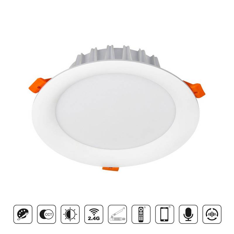 Foco SKATT, 18W, RGB+CCT (2.4GHz), RGB + Blanco dual, regulable
