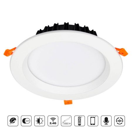 Downlight RGB+CCT SKATT 25W (2.4GHz), RGB + Blanco dual, regulable