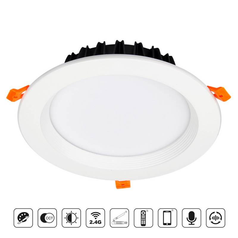 Downlight RGB+CCT SKATT 25W (2.4GHz), RGB + Blanco dual, regulable