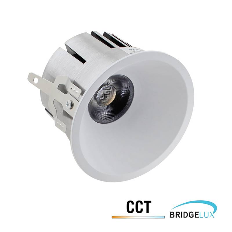 Downlight Led MOOK BRIDGELUX Chip, 12W, UGR 19, 24º, 3CCT, blanco, 3000-4000-6000K