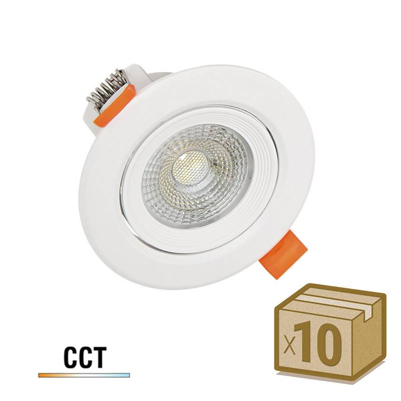 Pack 10 x Downlight Led DTAK, 7W, 3CCT, 3000-4000-6000K