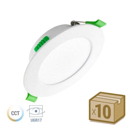 Pack 10 x Downlight KRAMFOR 7W, UGR17, 3CCT, 3000-4000-6000K