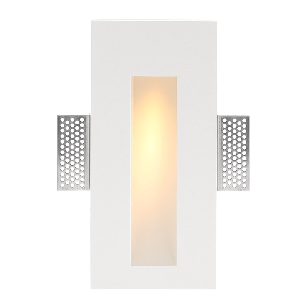 HUTT Baliza empotrada escayola, 110x245mm, 1W, Blanco cálido