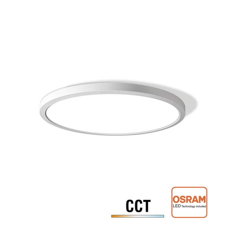 Plafón / Downlight Led MOON KRAMFOR 16-20-24W, Ø283mm, CCT + Night Light, blanco, 3000-4000-6000K