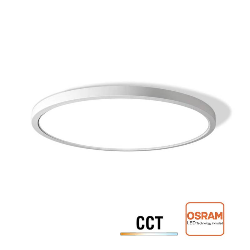 Plafón / Downlight Led MOON KRAMFOR 24-28-32W, Ø383mm, CCT + Night Light, blanco, 3000-4000-6000K