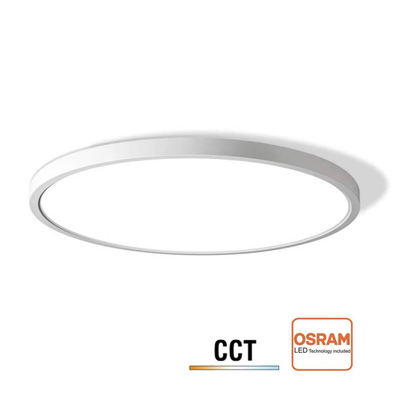 Plafón / Downlight Led MOON KRAMFOR 32-36-40W chip OSRAM, Ø483mm, CCT + Night Light, blanco, 3000-4000-6000K